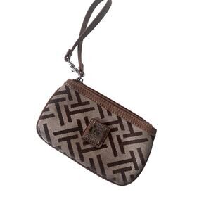 Tignanello Wristlet Wallet Bag Signature Logo 6.5"x4"